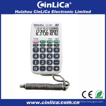 handheld mini pocket calculators for promotional gift with necklace